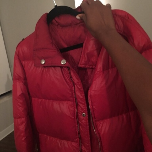 Men’s Reversible Red Puffer Bubble Coat XL